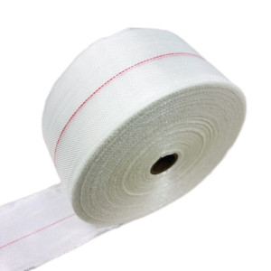 Стеклолента 100 г/м&sup2;, plain, ширина 50 мм, с красной полосой