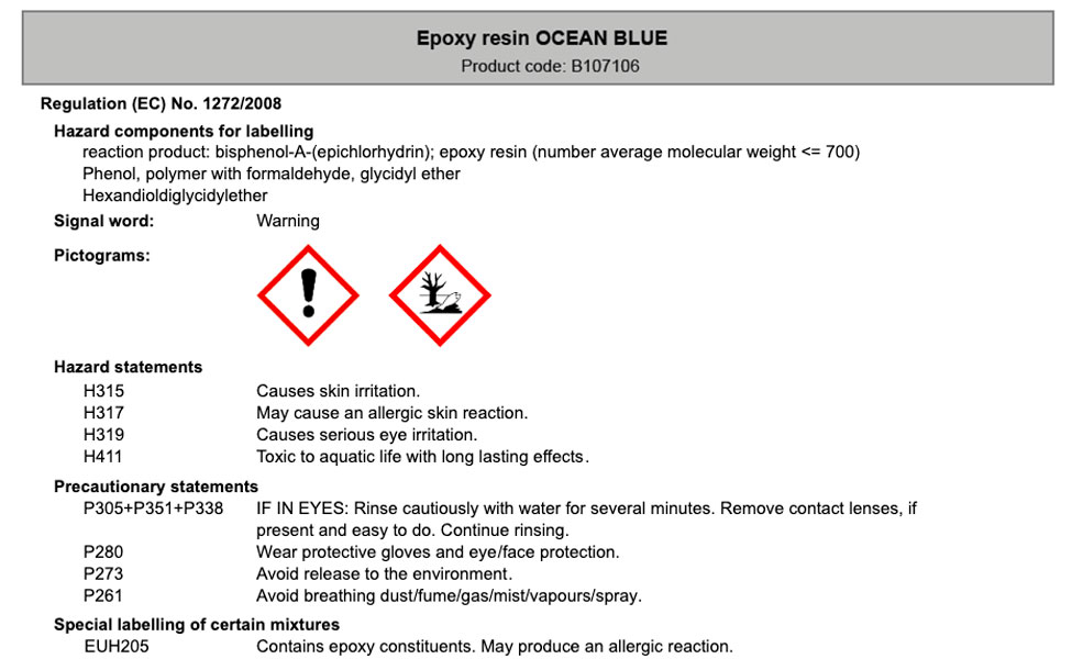 Эпоксидная смола для заливки OCEAN BLUE (прозрачная)
