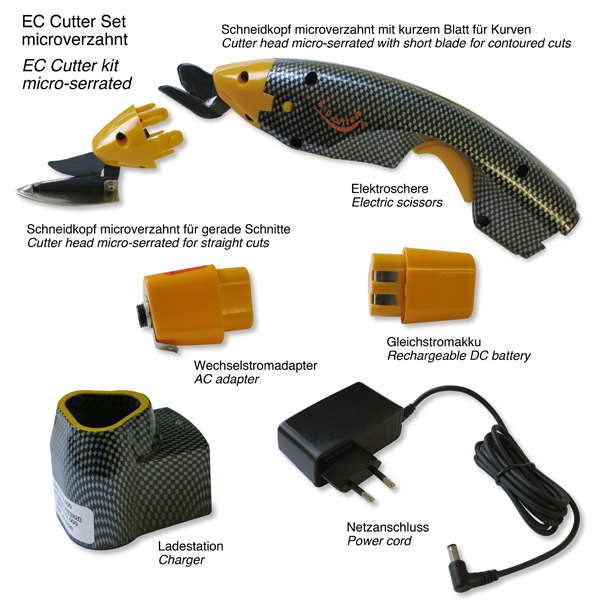 Электрические ножницы с микро-зубчатыми режущими головками EC-Cutter
