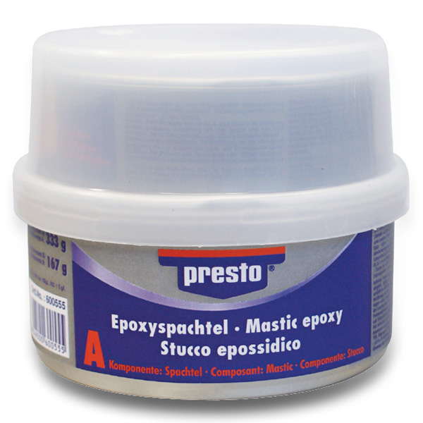 Эпоксидная шпаклевка белая + отвердитель, Presto / 500г