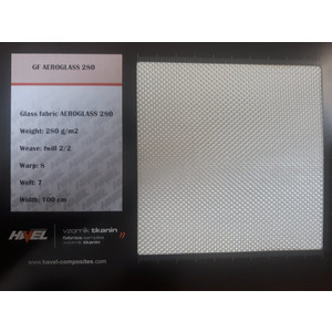 Стеклоткань 280 г/м² (AeroGlass®, twill weave) ширина 100 см